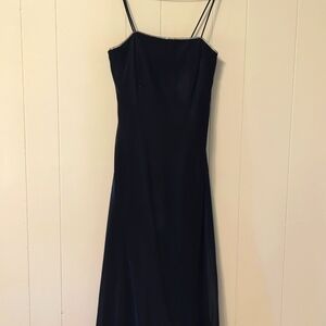 Shimmery blue floor length gown size 3/4